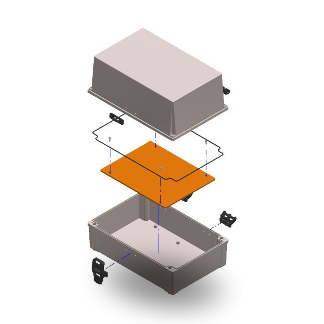 Quadro Plástico 280x180x170MM Cinza/TR DF IP65 - Schuhmacher