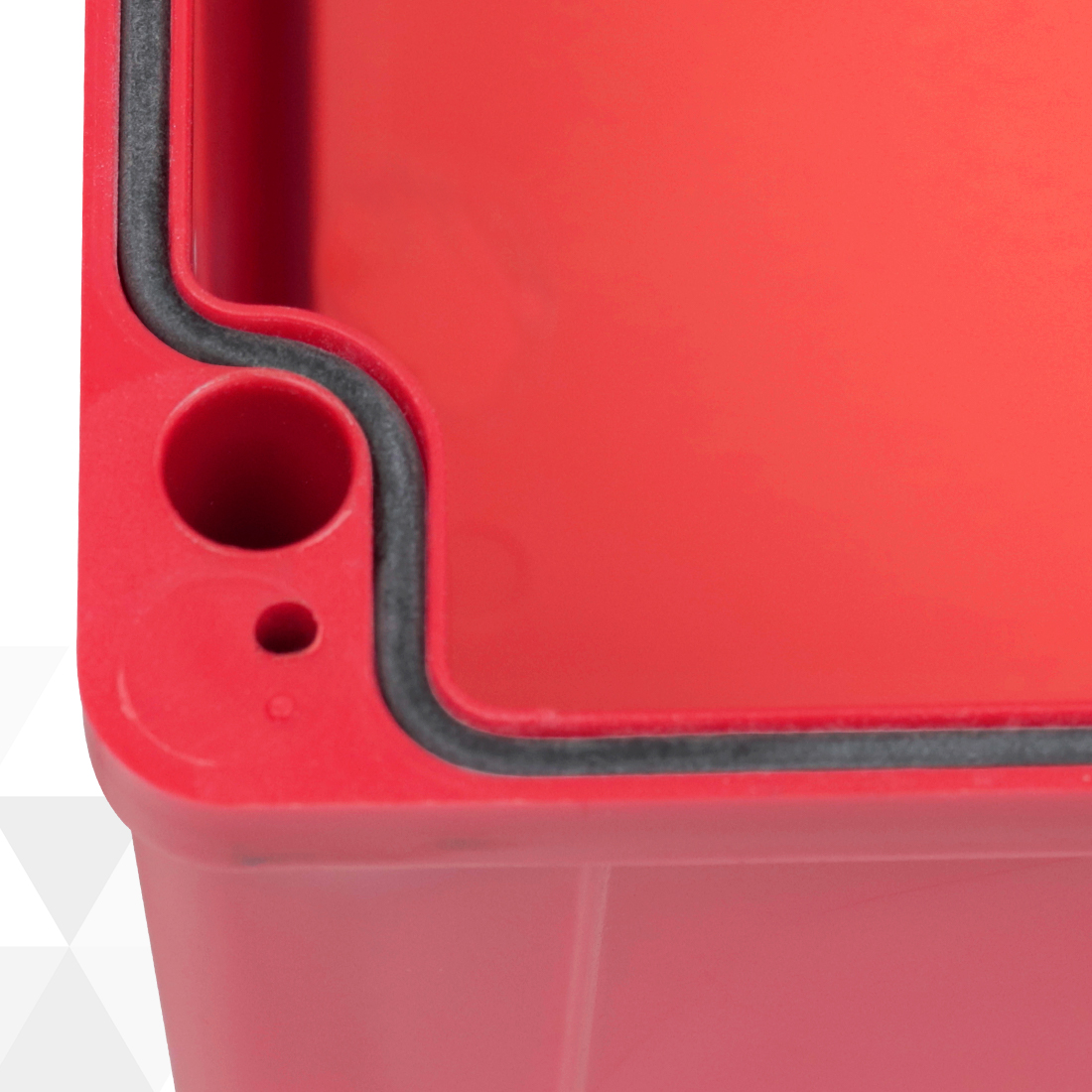 Quadro Plástico 200x140x140MM Vermelho/TR DF IP65 - Schuhmacher